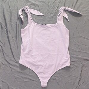 Express Light Purple Bodysuit with Tie Straps